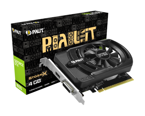 Видеокарта Palit PA-GTX1650 StormX  6G GTX1650 STORMX 4G GDDR5 128bit DVI HDMI NE51650006G1-1170F