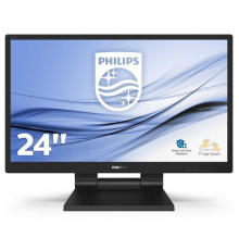 Монитор LCD 23.8'' [16:9] 1920х1080(FHD) IPS, GLARE, TOUCH, 250cd/m2, H178°/V178°, 1000:1, 50M:1, 16.7M, 5ms, VGA, DVI, HDMI, DP, USB-Hub, Height adj, Tilt, Speakers, 3Y, Black                                                                          