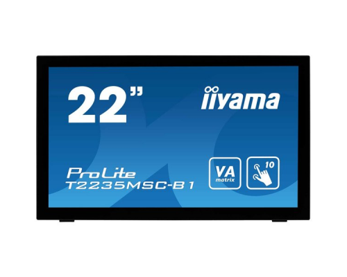 Монитор LCD 21.5'' [16:9] 1920х1080(FHD) VA, GLARE, TOUCH, 60 Гц, 250cd/m2, H176°/V176°, 3000:1, 12M:1, 16.7M, 6ms, VGA, DVI, HDMI, DP, Tilt, Speakers, 3Y, Black