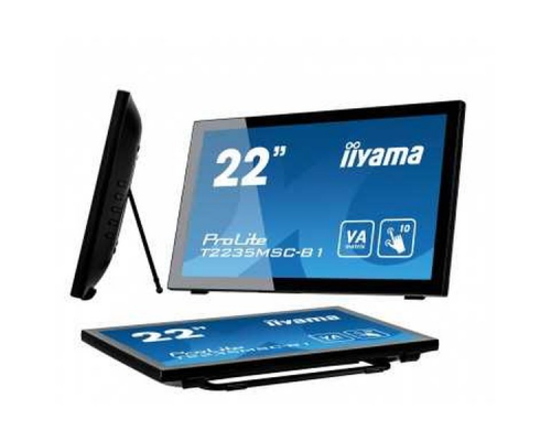 Монитор LCD 21.5'' [16:9] 1920х1080(FHD) VA, GLARE, TOUCH, 60 Гц, 250cd/m2, H176°/V176°, 3000:1, 12M:1, 16.7M, 6ms, VGA, DVI, HDMI, DP, Tilt, Speakers, 3Y, Black