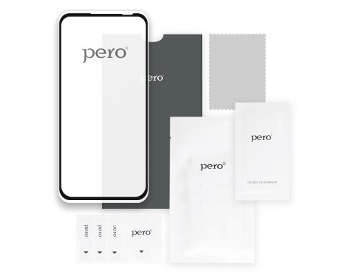 Защитное стекло PERO Full Glue для Realme 6 Pro, черное