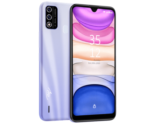 Смартфон L6006 A48 Purple, 6.1'' 18:9 1560x720, 1.4GHz, 4 Core, 2GB RAM, 32GB, up to 128GB flash, 5Mpix AF+0.08Mpix/5Mpix, 2 Sim, 2G/3G/4G,  GPS, A-GPS, Glonass, BT v4.2, WiFi 802.11 a/b/g/n, Micro-USB, 3000mAh, Android 10.0 Go, 178g, 156 ммx77.8 ммx