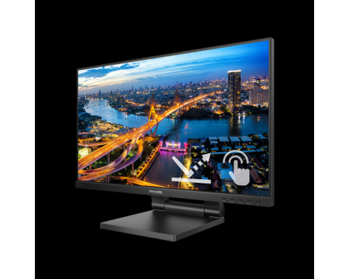 Монитор LCD 21.5'' [16:9] 1920х1080(FHD) IPS, nonGLARE, TOUCH, 250cd/m2, H178°/V178°, 1000:1, 50M:1, 16,7 миллионов цветов, 4ms, VGA, DVI, 1,4, 1,2, USB-Hub, Height adj, Tilt, Speakers, 2Y, Black