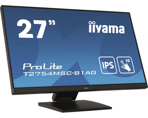 Монитор LCD 27'' [16:9] 1920х1080(FHD) IPS, nonGLARE, TOUCH, 300cd/m2, H178°/V178°, 1000:1, 80M:1, 16.7M, 4ms, VGA, DVI, HDMI, USB-Hub, Height adj, Tilt, Speakers, Webcam, 3Y, Black