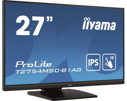 Монитор LCD 27'' [16:9] 1920х1080(FHD) IPS, nonGLARE, TOUCH, 300cd/m2, H178°/V178°, 1000:1, 80M:1, 16.7M, 4ms, VGA, DVI, HDMI, USB-Hub, Height adj, Tilt, Speakers, Webcam, 3Y, Black