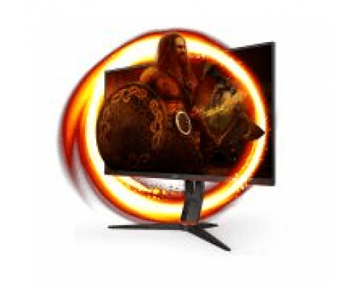 Монитор LCD 23.8'' [16:9] 1920х1080(FHD) VA, nonGLARE, 350cd/m2, H178°/V178°, 3000:1, 80M:1, 16.7M, 4ms, VGA, 2xHDMI, DP, USB-Hub, Height adj, Tilt, Swivel, Speakers, Curved, 2Y, Black-Red