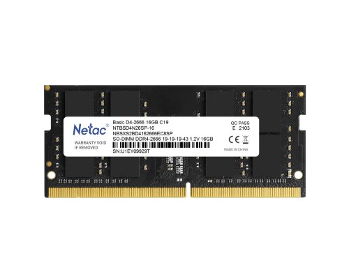 Модуль памяти Netac Basic SO DDR4-2666 16G C19