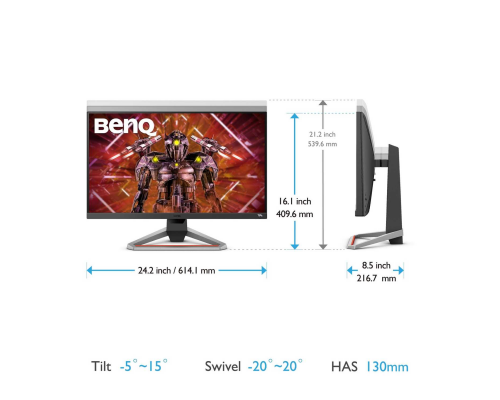 Монитор LCD 27'' 16:9 3840x2160(UHD 4K) IPS,165 Гц, 300cd/m2, H178°/V178°, 1000:1, 1.07B, 1ms, HDMI, DP, Height adj, Pivot, Swivel, Speakers, Black