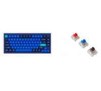 Клавиатура проводная, Q1-O1,RGB подсветка,красный свитч,84  кнопоки, цвет синий                                                                                                                                                                           