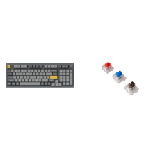 Клавиатура проводная, Q5-N2,RGB подсветка,синий свитч,100 кнопок, цвет серый                                                                                                                                                                              