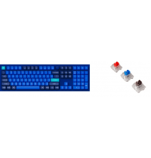 Клавиатура проводная, Q6-O3,RGB подсветка,коричневый свитч,104  кнопоки, цвет синий                                                                                                                                                                       