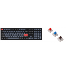 Клавиатура проводная, Q6-N3,RGB подсветка,коричневый свитч,104  кнопоки, цвет серый                                                                                                                                                                       