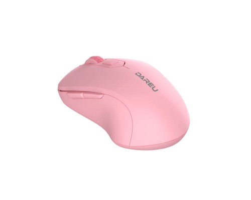 Мышь беспроводная Dareu LM115G Pink (розовый), DPI 800/1200/1600, ресивер 2.4GHz, размер 107x59x38мм