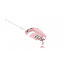 Мышь игровая беспроводная Dareu A950 Pink (розовый), DPI 400/800/1600/3200/6400/12000, подключение Tri-mode: проводное+2.4GHz+BT, встроенный аккумулятор 930mAh, зарядная станция, подсветка RGB, размер 123x64x39мм                                      
