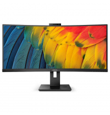 Монитор LCD 34'' 21:9 3440x1440(UWQHD) VA, Curved, nonGLARE,75 Гц, 350cd/m2, H178°/V178°, 3000:1, 50M:1, 16,7 миллионов цветов, 4ms, VGA, HDMI, DP, USB-Hub, Height adj, Pivot, Tilt, Swivel, Speakers, 3Y, Black                                         