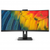 Монитор LCD 34'' 21:9 3440x1440(UWQHD) VA, Curved, nonGLARE,75 Гц, 350cd/m2, H178°/V178°, 3000:1, 50M:1, 16,7 миллионов цветов, 4ms, VGA, HDMI, DP, USB-Hub, Height adj, Pivot, Tilt, Swivel, Speakers, 3Y, Black