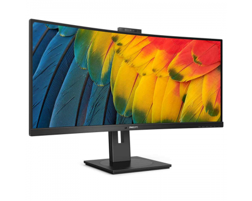 Монитор LCD 34'' 21:9 3440x1440(UWQHD) VA, Curved, nonGLARE,75 Гц, 350cd/m2, H178°/V178°, 3000:1, 50M:1, 16,7 миллионов цветов, 4ms, VGA, HDMI, DP, USB-Hub, Height adj, Pivot, Tilt, Swivel, Speakers, 3Y, Black