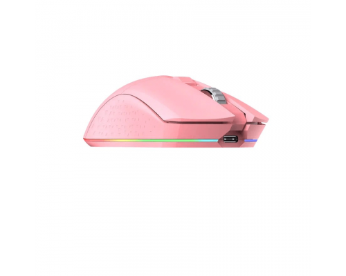 Мышь игровая беспроводная Dareu EM901 Pink (розовый), DPI 600-10000, подсветка RGB, подключение: проводное+2.4GHz, размер 125x67x39мм