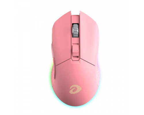 Мышь игровая беспроводная Dareu EM901 Pink (розовый), DPI 600-10000, подсветка RGB, подключение: проводное+2.4GHz, размер 125x67x39мм