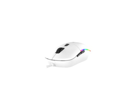 Мышь проводная Dareu LM121 White (белый), DPI 800/1600/2400/6400, подсветка RGB, размер 116x35x60мм, 1,8м