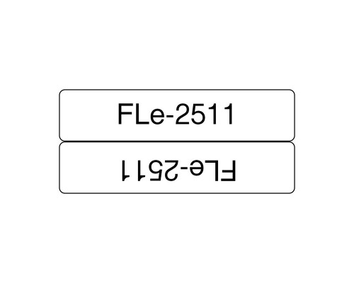 Лента для флажковой маркировки Brother Fle-2511 21мм чёрный шрифт на белом фоне