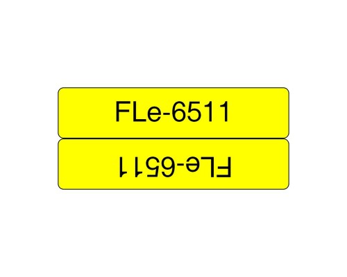 Лента для флажковой маркировки Brother Fle-6511 21мм чёрный шрифт на жёлтом фоне