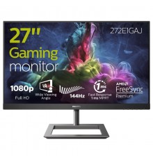 Монитор LCD 27'' [16:9] 1920х1080(FHD) VA, nonGLARE, 350cd/m2, H178°/V178°, 3000:1, 50M:1, 16.7M, 4ms, VGA, HDMI, DP, Tilt, Swivel, Speakers, 2Y, Черный, Хромовый                                                                                        