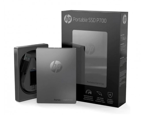 Внешний накопитель SSD HP P700 Series 5MS29AA 512Gb, USB 3.2 Gen2 Type-C, чтение  1000 Мб/сек, запись  1000 Мб/сек, black