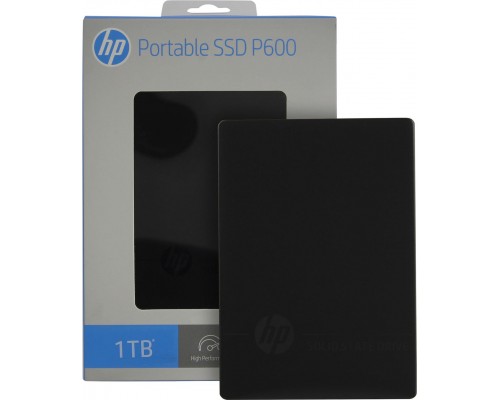 Внешний накопитель SSD HP P600 Series 3XJ08AA 1.0Tb, USB 3.2 Gen2 Type-C, чтение  560 Мб/сек, запись  500 Мб/сек, black