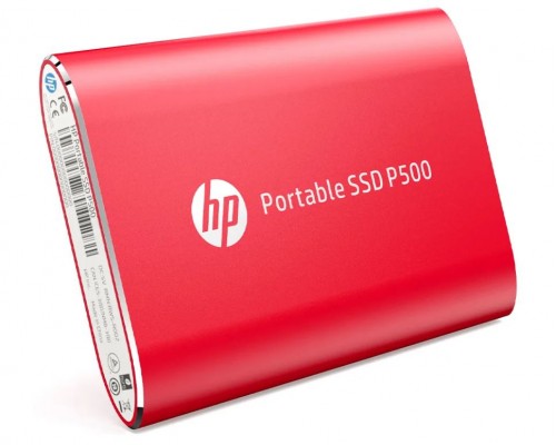 Внешний накопитель SSD HP P500 Series 1F5P5AA 1.0Tb, USB 3.2 Gen2, чтение  420 Мб/сек, запись  420 Мб/сек, 500 TBW, red