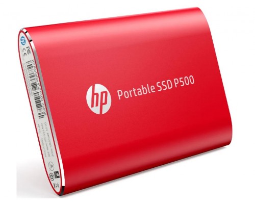 Внешний накопитель SSD HP P500 Series 7PD49AA 250Gb, USB 3.2 Gen2, чтение  370 Мб/сек, запись  200 Мб/сек, 100 TBW, red