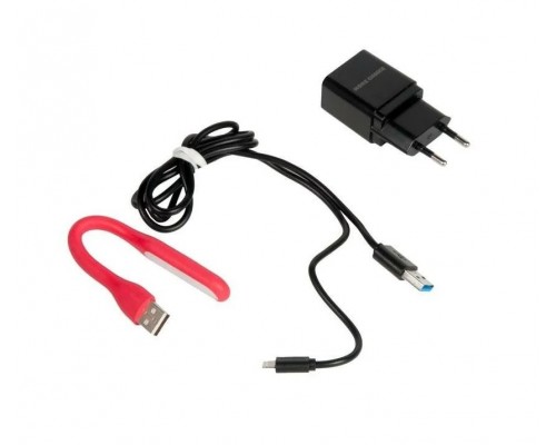 Зарядное устройство СЗУ More choice NC33i black USB, 5В/1А, USB-фонарик, для Lightning, черный