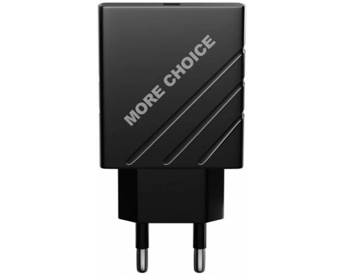 Зарядное устройство СЗУ More choice NC51QC black 18 Вт, USB, 3.0A, QC3.0, USB-фонарик, черный