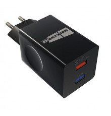 Зарядное устройство СЗУ More choice NC55QC black для быстрого заряда, USB 1  5B - 3.0A (QC), USB 2  5B - 2.1A, черный                                                                                                                                     