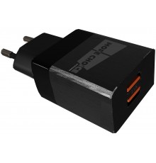 Зарядное устройство СЗУ More choice NC24i black 2х USB, 2.1А, с кабелем Lightning 8-pin, держатель для кабеля, черный                                                                                                                                     