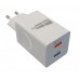 Зарядное устройство СЗУ More choice NC55QC white для быстрого заряда, USB 1  5B - 3.0A (QC), USB 2  5B - 2.1A, белый