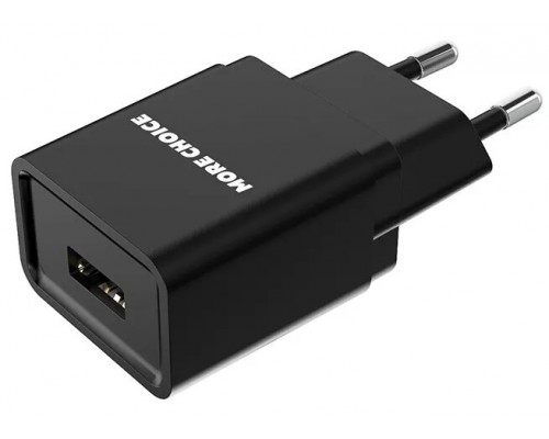 Зарядное устройство СЗУ More choice NC33 black USB, 5В/1А, USB-фонарик, без кабеля, черный