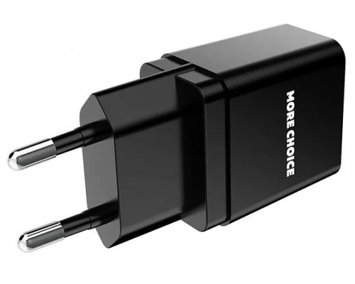 Зарядное устройство СЗУ More choice NC33 black USB, 5В/1А, USB-фонарик, без кабеля, черный