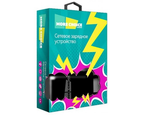 Зарядное устройство СЗУ More choice NC33 black USB, 5В/1А, USB-фонарик, без кабеля, черный