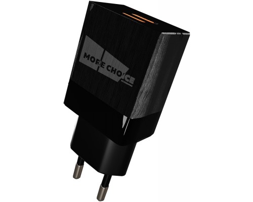 Зарядное устройство СЗУ More choice NC24m black 2х USB, 2.1А, с кабелем micro USB, держатель для кабеля, черный