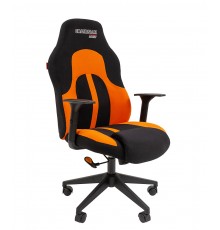 Игровое кресло Chairman game 11 00-07096073 компьютерное, до 120 кг, ткань/пластик, цвет  черный/оранжевый                                                                                                                                                