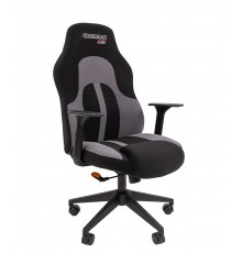 Игровое кресло Chairman game 11 00-07096074 компьютерное, до 120 кг, ткань/пластик, цвет  черный/серый                                                                                                                                                    