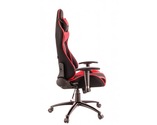Игровое кресло Everprof Lotus S4 компьютерное, до 120 кг, ткань, металл, черное/красное