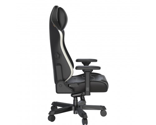 Игровое кресло DXRacer I-Master I-DMC/MAS2022/NW компьютерное, до 140 кг, 4D, до 135 градусов, кожа PU, металл, цвет  черный/белый