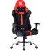 Игровое кресло Defender Racer 64374 компьютерное, до 120 кг, экокожа, металл, до 155 гладусов, черное/красное