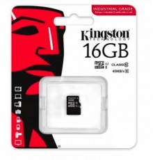 Карта памяти Kingston Industrial SDCIT2/16GBSP microSD, 16Gb, Class10, UHS-I, U3, V30, A1, чтение  100 Мб/с, без адаптера                                                                                                                                 