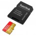 Карта памяти SanDisk Extreme SDSQXAA-128G-GN6MA microSD, 128Gb, UHS-I (U3), Class 10, чтение до 190 Мб/с, с адаптером