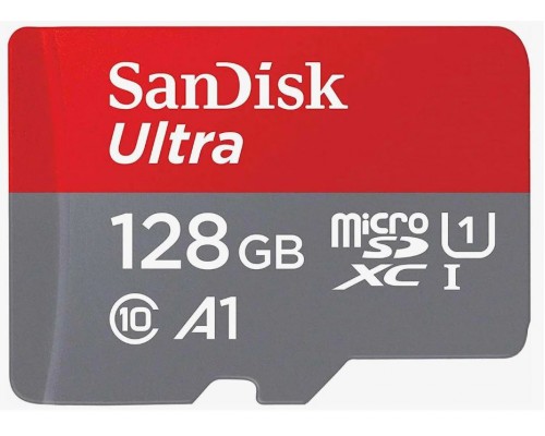 Карта памяти SanDisk Ultra SDSQUAB-128G-GN6MN microSD, 128Gb, UHS-I, Class 10, чтение до 140 Мб/с, без адаптера