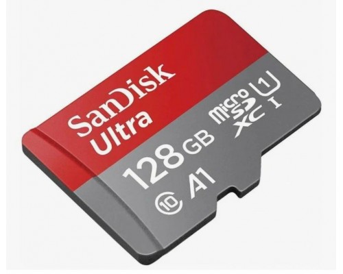 Карта памяти SanDisk Ultra SDSQUAB-128G-GN6MN microSD, 128Gb, UHS-I, Class 10, чтение до 140 Мб/с, без адаптера