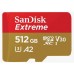 Карта памяти SanDisk Extreme SDSQXAV-512G-GN6MN microSD, 512Gb, UHS Class 3, Class 10, чтение до 190 Мб/с, без адаптера